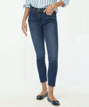 NWT J.Crew Factory Tall 9" Mid-Rise Skinny Jean In Signature Stretch 27 Tall